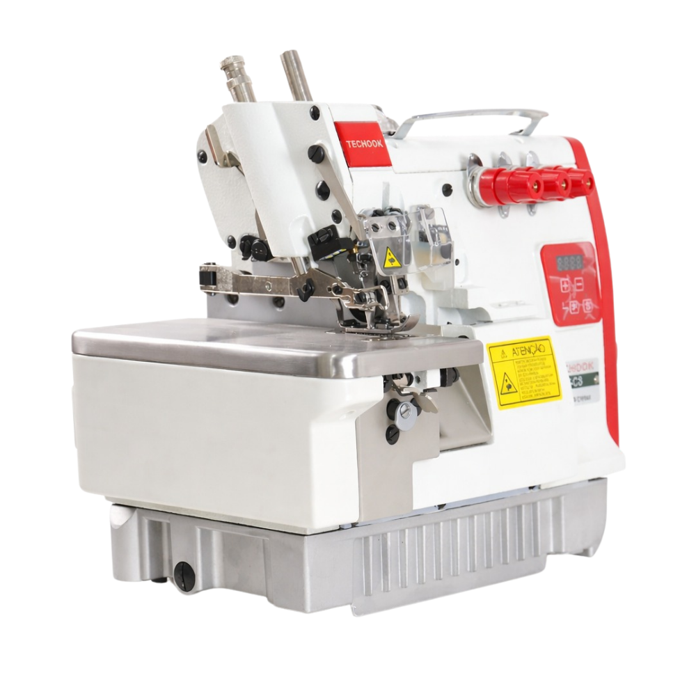 Máquina de costura industrial Techook reta eletrônica